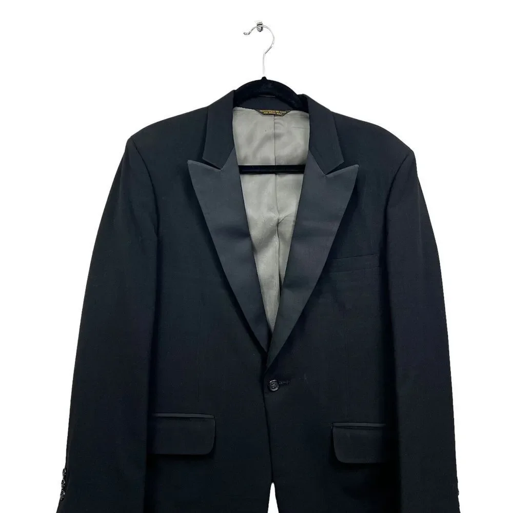 Evan Picone Mens Blazer Suit 1 Button Vented Lined‎ Flap Pockets Size 40 R
